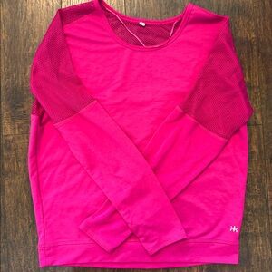 Women’s small pink mesh workout top